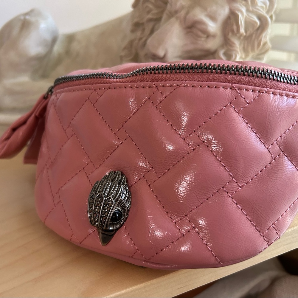 Kurt Geiger Kensington Pink Quilted Leather Belt Bag - Picture 3 of 10